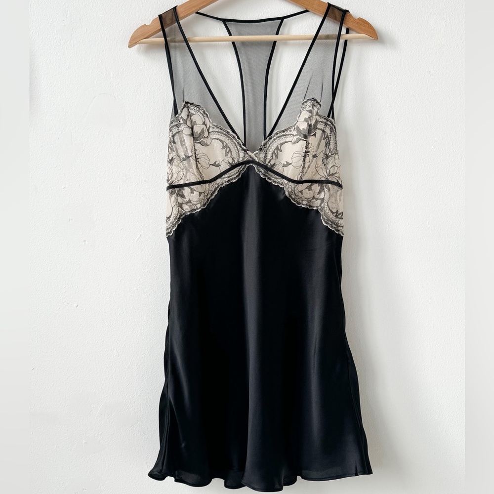 Black silk Calvin Klein slip dress Size M